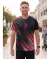 Tricou funcțional premium pentru bărbați ALTISPORT VOJ/ALM028TR01 NEGRU ȘI ROȘU