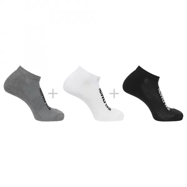  Șosete SALOMON EVERYDAY LOW 3-PACK LC2087100 MELANGE NEGRU/ALB/GRI MIERE 