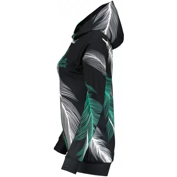  Hanorac funcțional premium pentru femei ALTISPORT VOJ/ALW001MI01 NEGRU/TURCOAZ 
