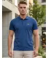 Tricou pentru bărbați KIXMI SPENCER ALBASTRU ÎNCHIS/VERDE