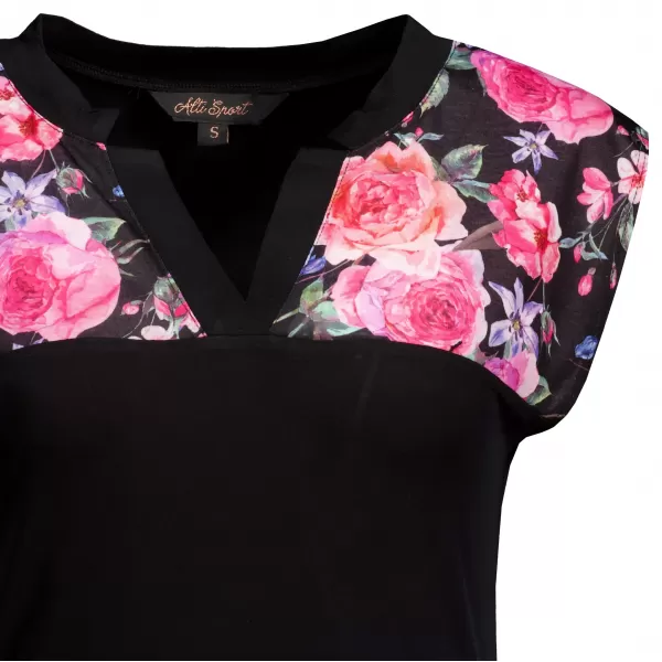  Tricou pentru femei ALTISPORT CLARA NEGRU 
