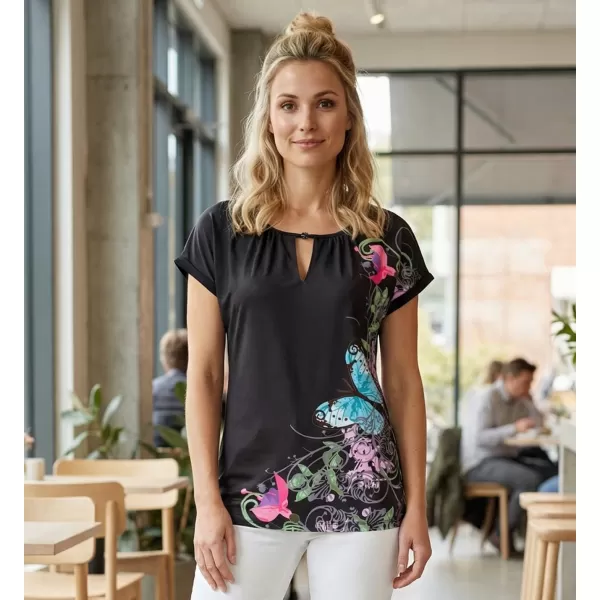  Tricou pentru femei ALTISPORT CARINE NEGRU 