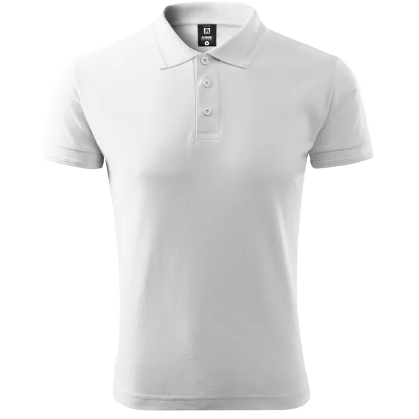  Tricou pentru bărbați cu guler ALTISPORT NoPrint NP/ALM302 ALB 