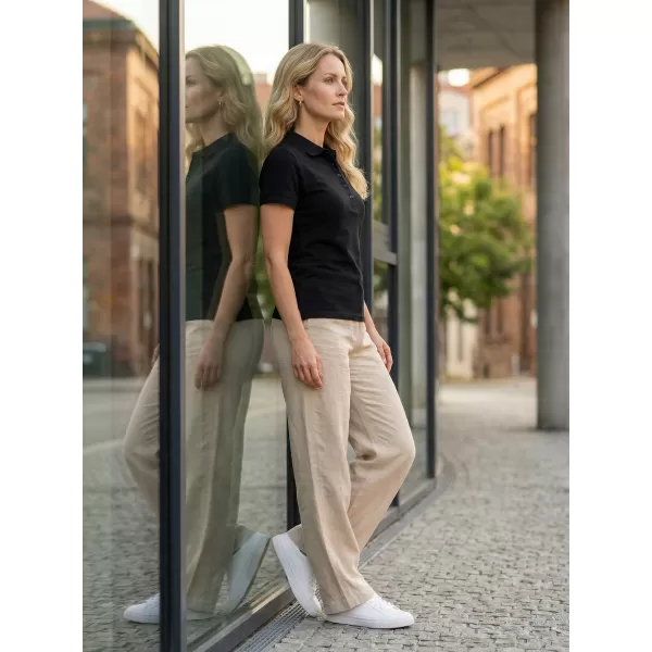  Tricou de damă cu guler ALTISPORT NoPrint NP/ALW012 NEGRU 
