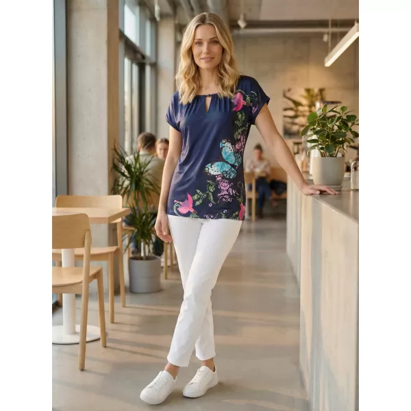  Tricou pentru femei ALTISPORT CARINE ALBASTRU INCHIS 