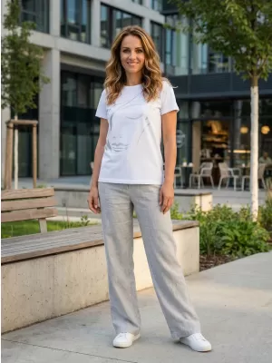 Tricou pentru femei SAM 73 MARIANELA WT 905 ALB