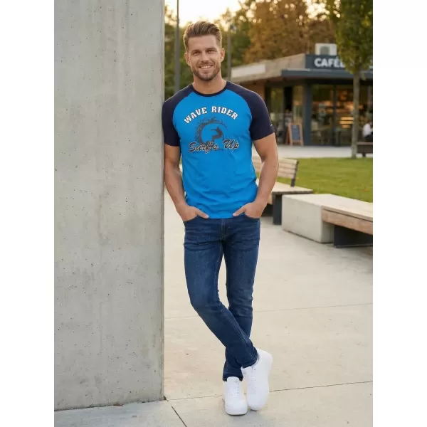  Tricou pentru bărbați SAM 73 ESTEBAN MT 841 ALBASTRU STRĂLUCITOR 