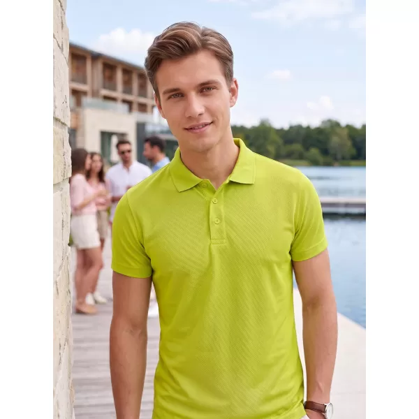  Tricou pentru bărbați cu guler ALTISPORT NoPrint NP/ALM712 LĂMÂIE VERDE 