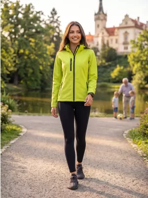 Jachetă softshell pentru femei ALTISPORT NP/ALW125 LĂMÂIE VERDE