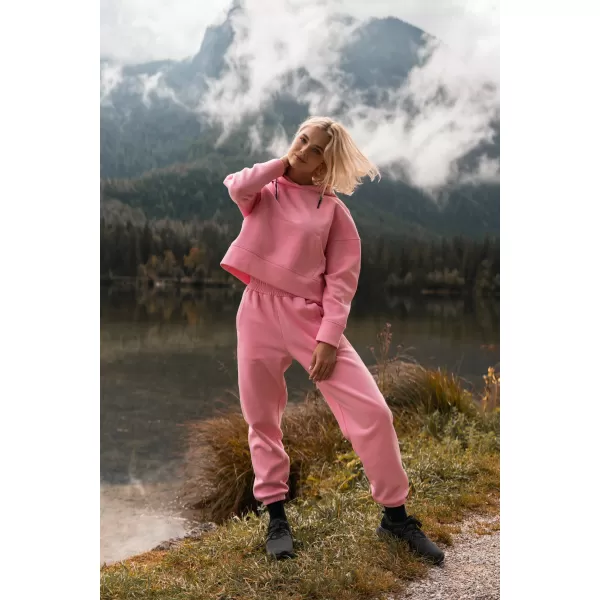  Pantaloni de trening dama din bumbac NORDBLANC BOYFRIEND NBSPL7888 ROZ 