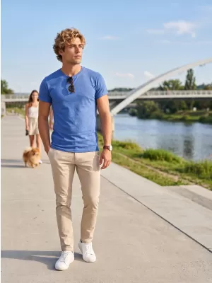 Tricou pentru bărbați ALTISPORT NoPrint NP/ALM361 EVIDENȚIERI ALBASTRE