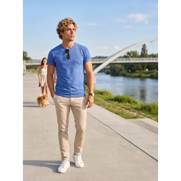  Tricou pentru bărbați ALTISPORT NoPrint NP/ALM361 EVIDENȚIERI ALBASTRE 