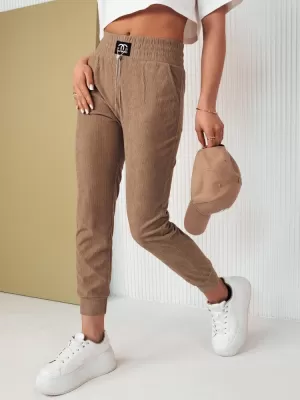Pantalonii pentru doamne DSTREET DERCY UY2045 CARAMEL