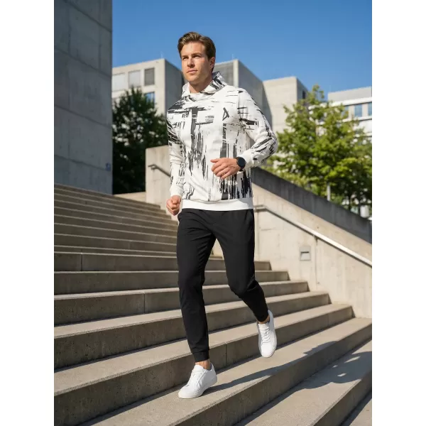  Hanorac premium pentru bărbați ALTISPORT VOJ/ALM010MI01 ALB-NEGRU 
