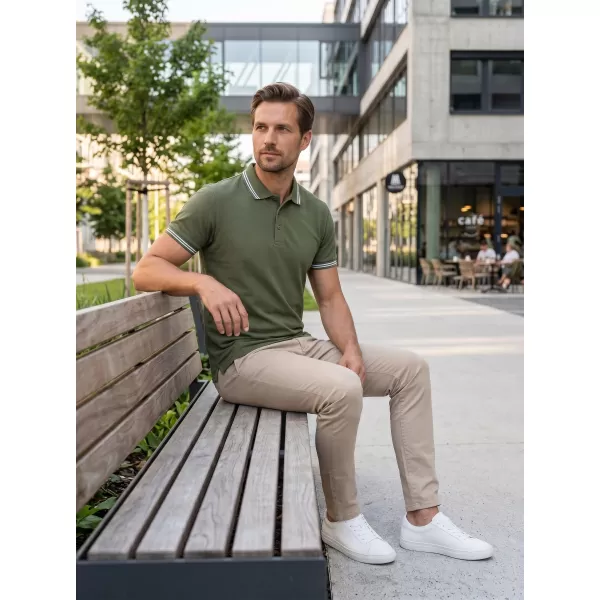  Tricou pentru bărbați ALTISPORT NP/ALM921 KAKI 
