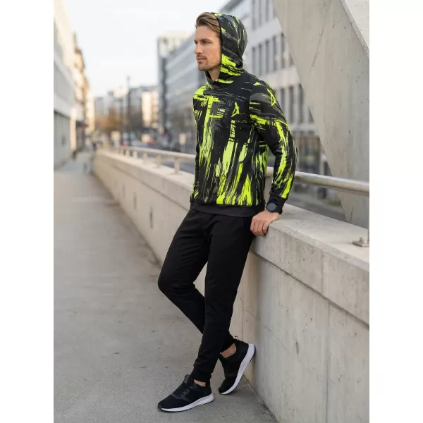  Hanorac premium pentru bărbați ALTISPORT VOJ/ALM010MI01 NEGRU ȘI GALBEN 