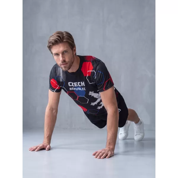  Tricou funcțional premium pentru bărbați ALTISPORT x CZE VOJ/ALM036TR01 FATA HEXA 