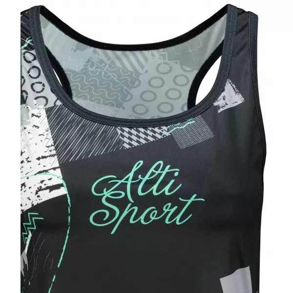  Maieu premium funcțional pentru femei ALTISPORT VOJ/ALW009TIL01 NEGRU/TURCOAZ 