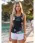 Maieu premium funcțional pentru femei ALTISPORT VOJ/ALW009TIL01 NEGRU/TURCOAZ