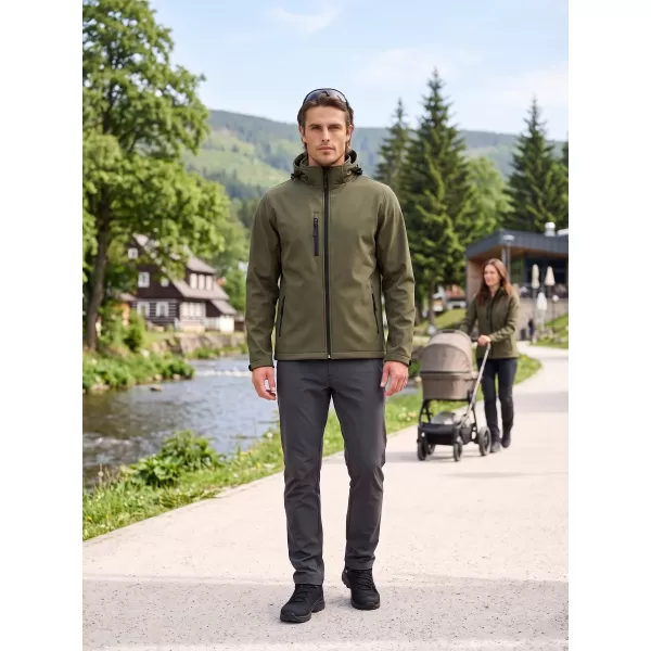  Jachetă softshell pentru bărbați ALTISPORT NP/ALM225 MILITAR 