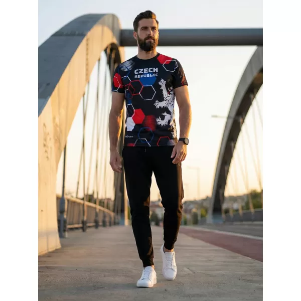  Tricou funcțional premium pentru bărbați ALTISPORT x CZE VOJ/ALM036TR01 FATA HEXA 