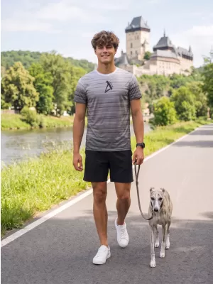 Tricou premium pentru bărbați ALTISPORT VOJ/ALM031TR01 ALB-NEGRU