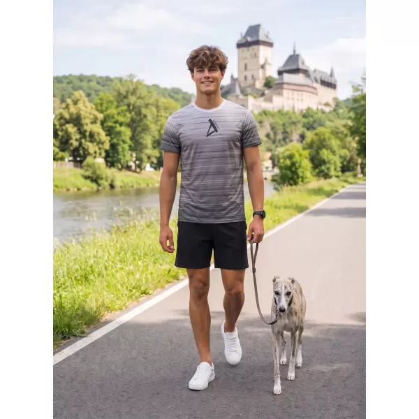  Tricou premium pentru bărbați ALTISPORT VOJ/ALM031TR01 ALB-NEGRU 