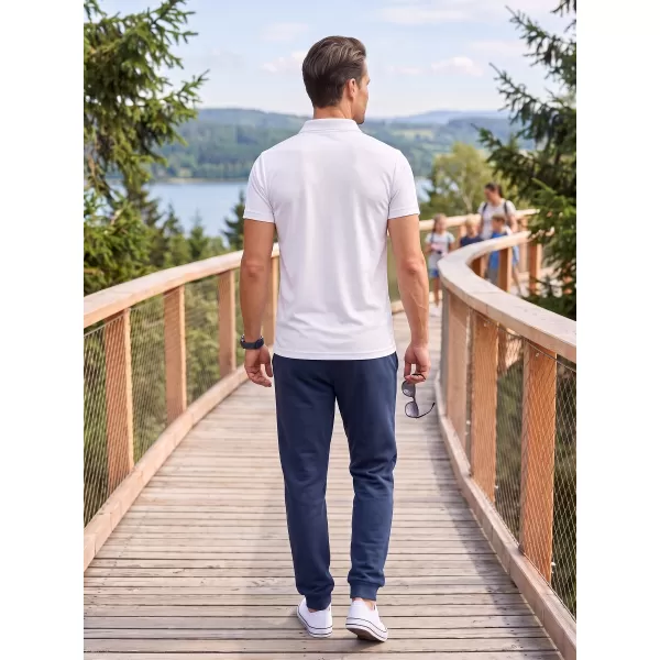  Tricou pentru bărbați cu guler ALTISPORT NoPrint NP/ALM712 ALB 