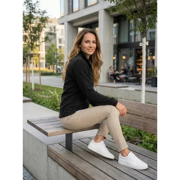  Hanorac de damă din fleece ALTISPORT NP/ALW405 NEGRU 