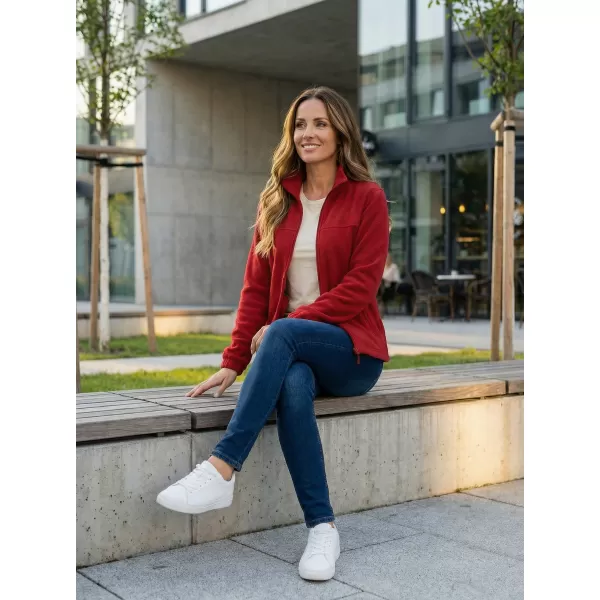  Hanorac de damă din fleece ALTISPORT NP/ALW405 ROȘU MARLBORO 