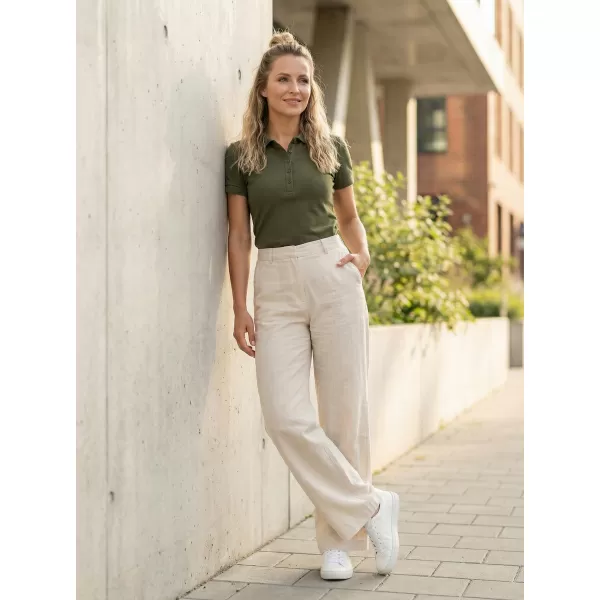  Tricou de damă cu guler ALTISPORT NP/ALW012 MILITAR 