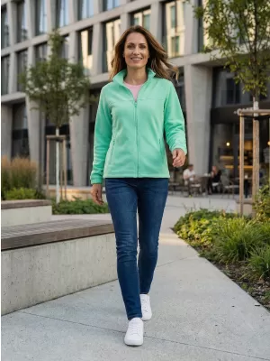 Hanorac de damă din fleece ALTISPORT NP/ALW405 MENTĂ