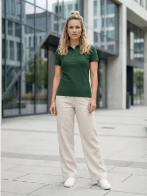 Tricou de damă cu guler ALTISPORT NP/ALW012 VERDE INCHIS