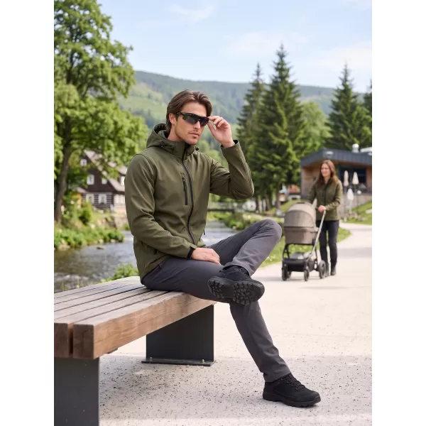  Jachetă softshell pentru bărbați ALTISPORT NP/ALM225 MILITAR 