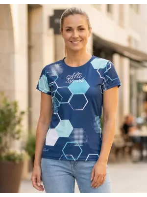 Tricou funcțional premium pentru femei ALTISPORT VOJ/ALW037TR01 ALBASTRU MARIN