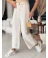Pantalonii pentru doamne DSTREET CHIMAS UY2109 ALB
