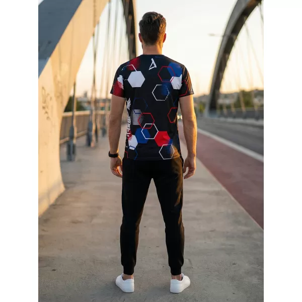  Tricou funcțional premium pentru bărbați ALTISPORT x CZE VOJ/ALM036TR01 FATA HEXA 