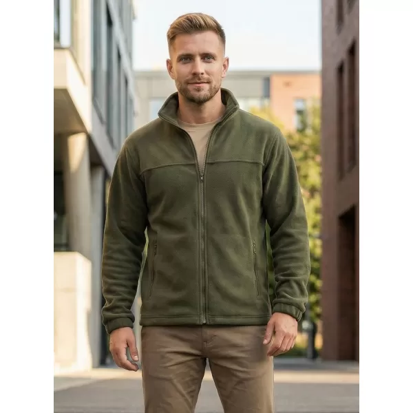  Hanorac pentru bărbați din fleece ALTISPORT NP/ALM105 MILITAR 
