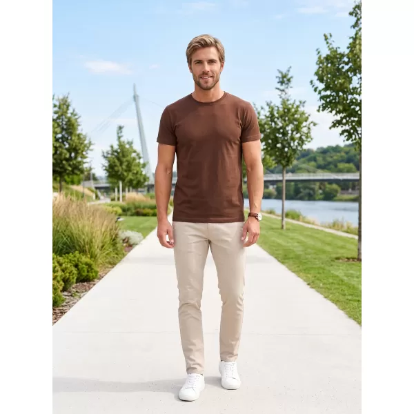  Tricou pentru bărbați ALTISPORT NP/ALM921 CIOCOLATĂ 