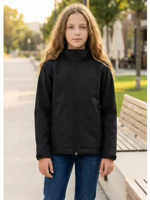 Jachetă softshell pentru copii ALTISPORT NP/ALK535 NEGRU