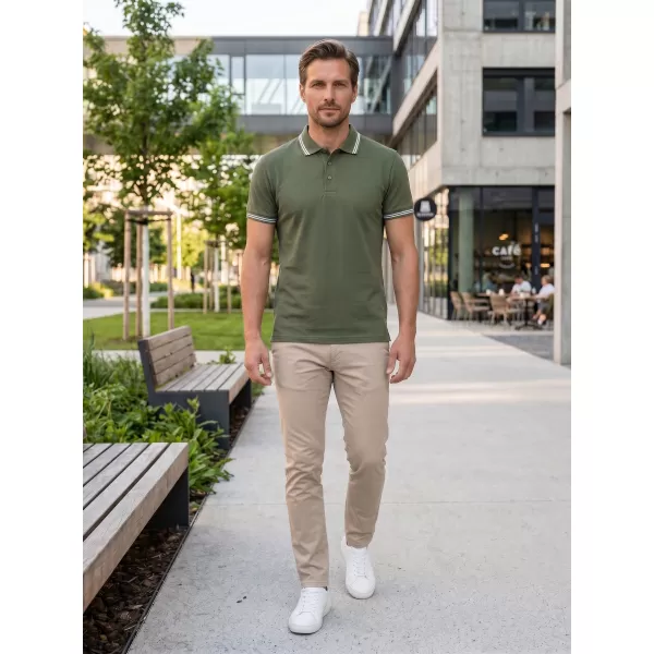  Tricou pentru bărbați ALTISPORT NP/ALM921 KAKI 