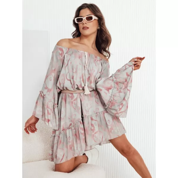  Rochie DSTREET FIONUALA EY2482 GRI DESCHIS 