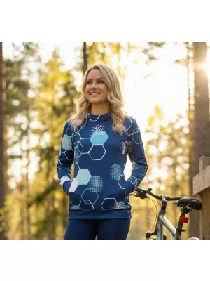 Hanorac funcțional premium pentru femei ALTISPORT VOJ/ALW037MI01 ALBASTRU MARIN