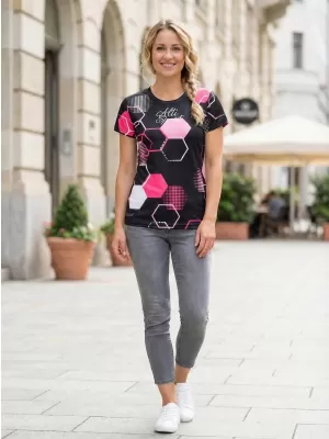 Tricou funcțional premium pentru femei ALTISPORT VOJ/ALW037TR01 NEGRU ROZ