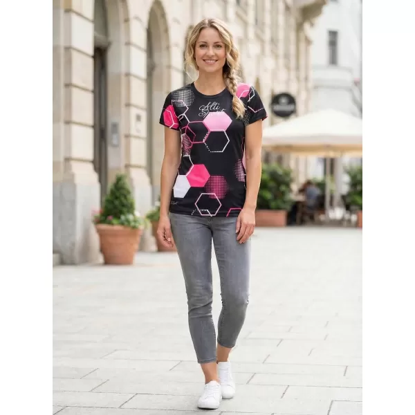  Tricou funcțional premium pentru femei ALTISPORT VOJ/ALW037TR01 NEGRU ROZ 