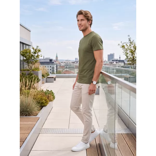  Tricou pentru bărbați ALTISPORT NP/ALM921 KAKI 