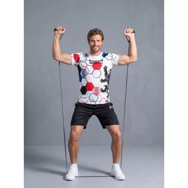  Tricou funcțional premium pentru bărbați ALTISPORT x CZE VOJ/ALM036TR01 HEXA ALB 
