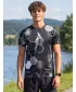 Tricou funcțional premium pentru bărbați ALTISPORT VOJ/ALM037TR01 ALB-NEGRU