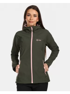 Jachetă softshell pentru femei KILPI RAVIA-W VL0109KI VERDE ÎNCHIS