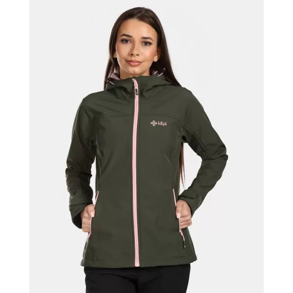 Jachetă softshell pentru femei KILPI RAVIA-W VL0109KI VERDE ÎNCHIS 